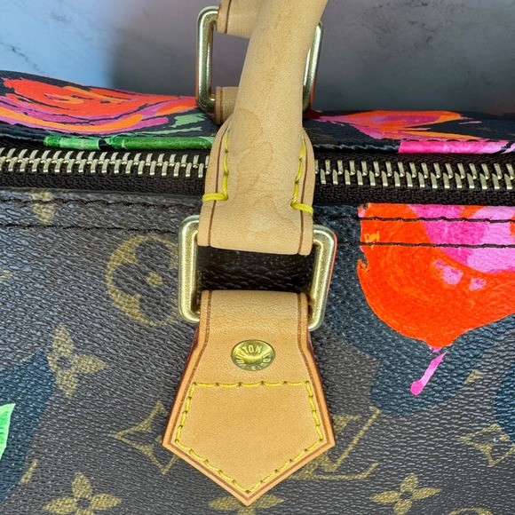 Louis Vuitton Monogram Roses Speedy 30 bag LV Vintage Flower Tote Sprouse Tote - Picture 12 of 16